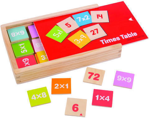Big Jigs Times Table Box Educational Game Knowledge made of Wood for 3+ years Years Old