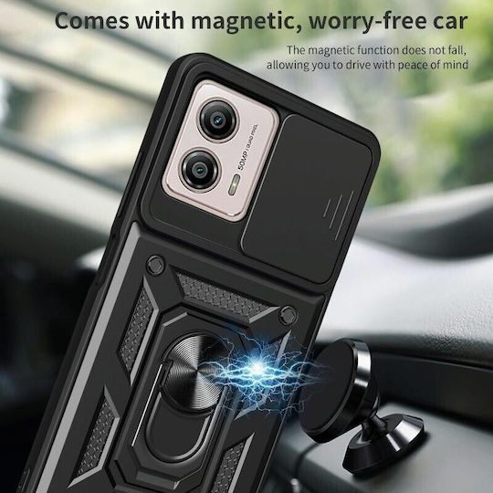 Sliding Camera Back Cover Πλαστικό Χρυσό (Moto G53)