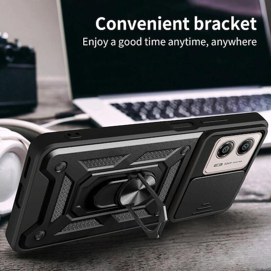 Sliding Camera Back Cover Πλαστικό Χρυσό (Moto G53)