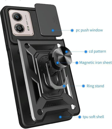 Sliding Camera Back Cover Πλαστικό Πράσινο (Moto G53)