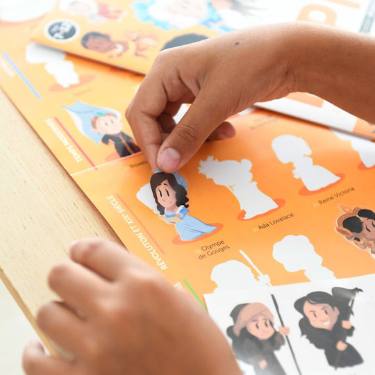 Poppik Stickers Discovery Posters, Famous Women for Children 7+ years Years