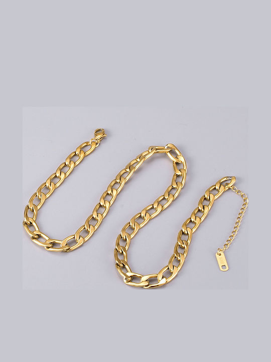 Callajewels Kette Nacken Vergoldet Aus Stahl