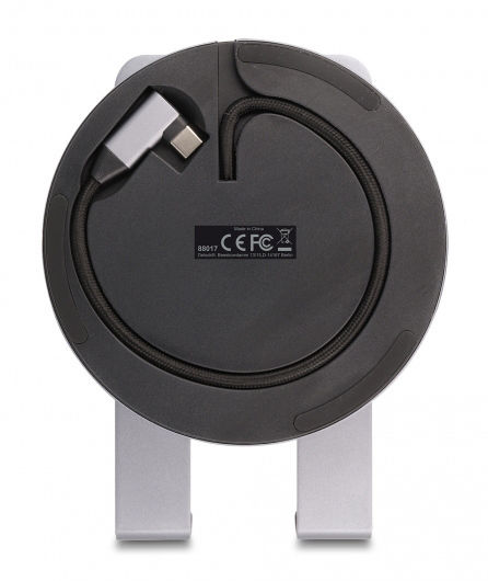 DeLock USB-C Докинг станция с HDMI 4K PD Етърнет Сив (88017)