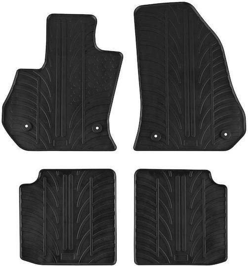 Gledring Set of Front and Rear Mats 4pcs for Fiat 500L 2017 Black