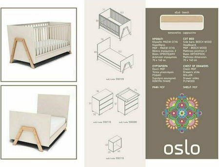 Casababy Polymorphische Babybett Oslo Grau