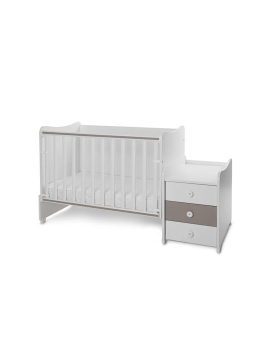 Lorelli Κούνια Πολυμορφική Maxi Plus White/String για Στρώμα 62x110cm