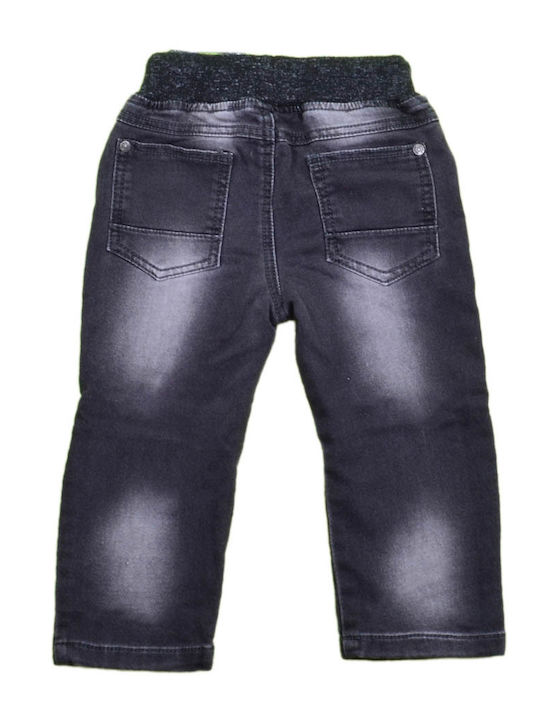 Joyce Pantaloni copii din denim Negru