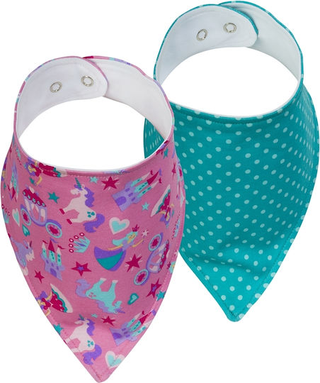 Stephen Joseph Unicorn Bandana Fabric with Button Multicolored 2pcs