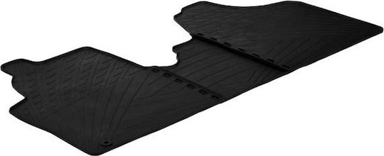 Gledring Front Mats 3pcs for Peugeot Expert Fiat Scudo Citroen Jumpy 2007-2016 Black