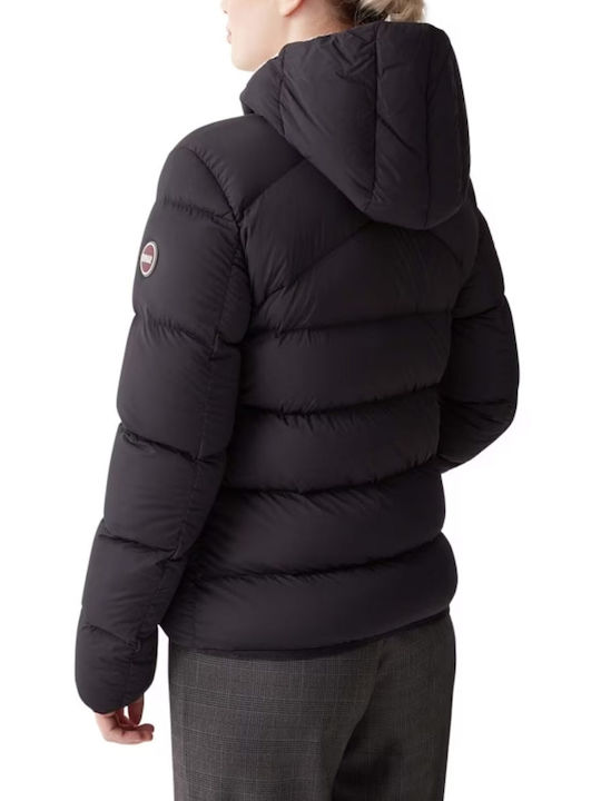 Colmar Women's Short Puffer Jacket for Winter with Hood Black