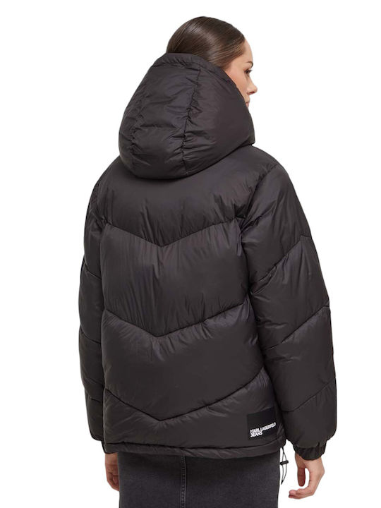 Karl Lagerfeld Jachetă Puffer Negru