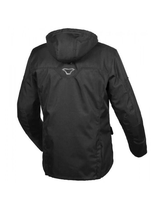 Macna Herren Motorradjacke Leder 4 Jahreszeiten Wasserdicht Schwarz