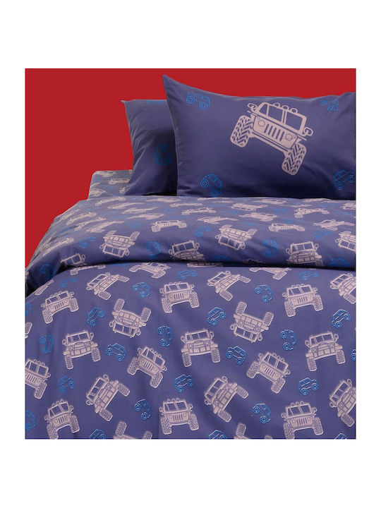 Melinen Kids Cotton Pillowcase Set 50x70cm Blue