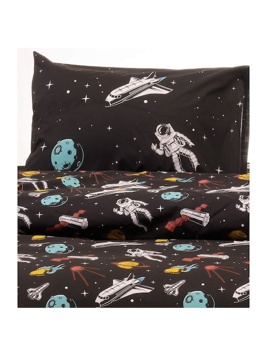 Melinen Kids Cotton Pillowcase Set 50x70cm Black