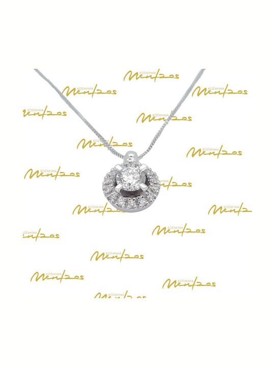 Mentzos din Aur alb 18k cu Diamant