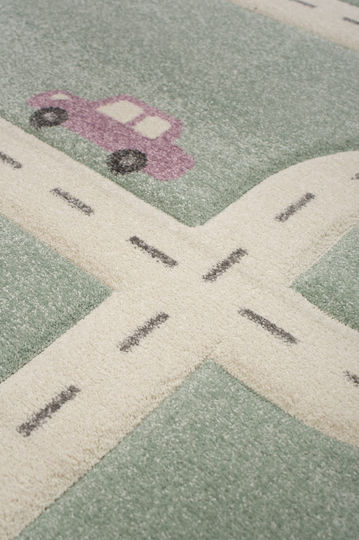 Viokarpet Yolo Детско килимче Път Зелен 140x200см Viokarpet Yolo Детско килимче Път Зелен 140x200см
