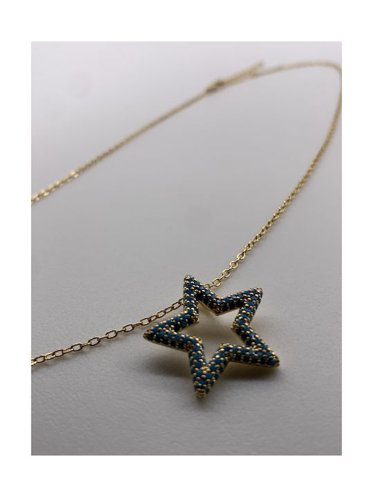 Eyelove Necklace with design Star from Steel with Zircon