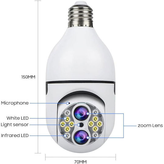 Jortan 104858 IP Überwachungskamera Wi-Fi Full HD 1080p mit Mikrofon