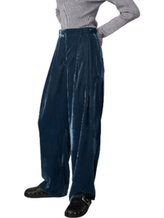 Women's Fabric Trousers Blue