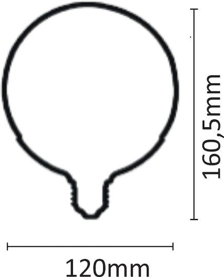 Inlight LED-Lampe 18.5W 160.5mm für Fassung E27 und Form G120 Kühles Weiß 1800lm