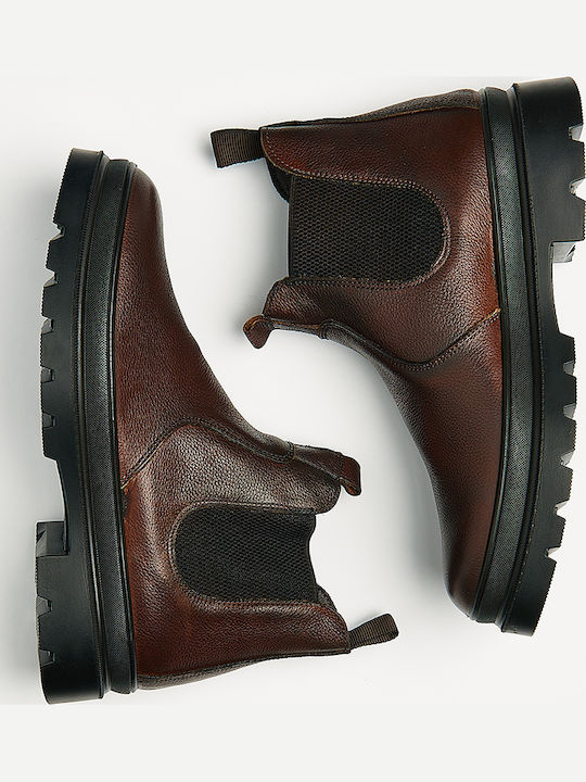 Leder Braun Chelsea Stiefeletten