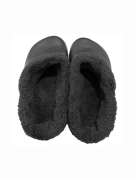 Ustyle Clogs mit Pelz Schwarz