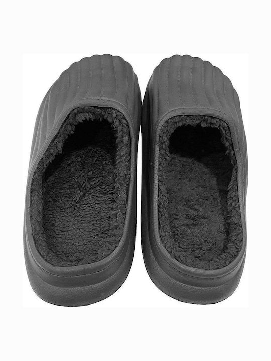 Ustyle Sabot cu blană Negre