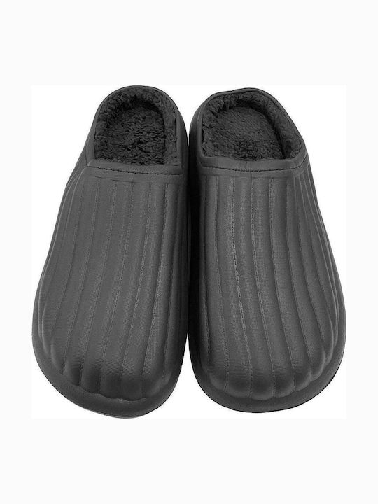 Ustyle Sabot cu blană Negre