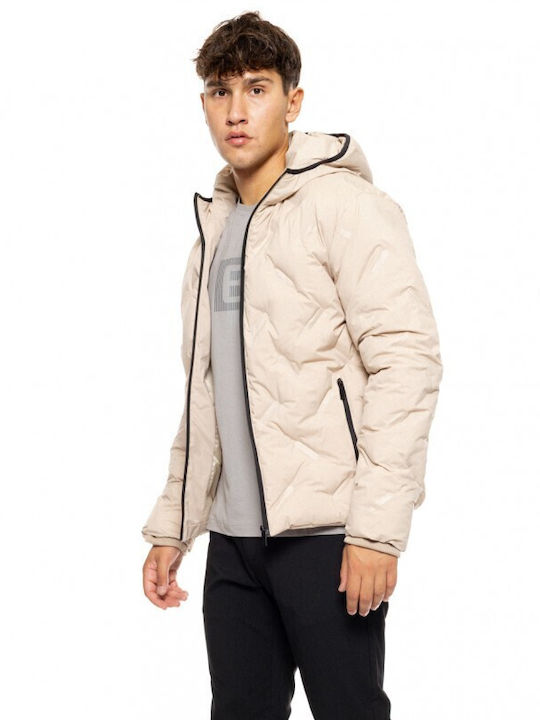 Biston Herren Winter Jacke Lässig Beige