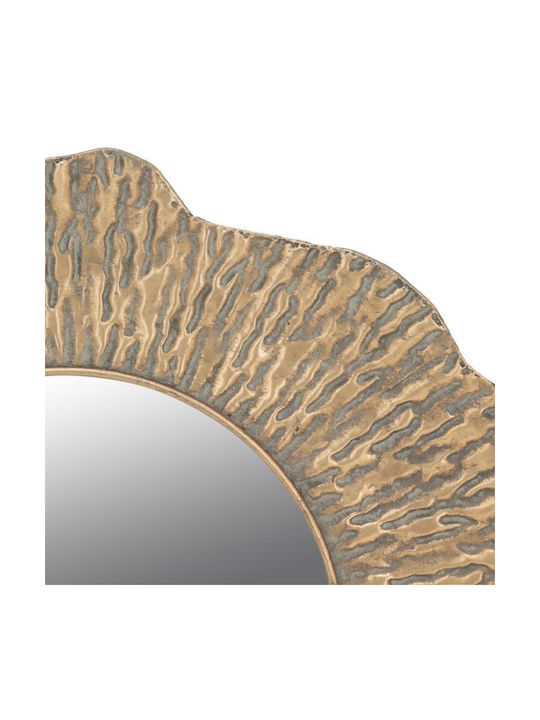 Fylliana Wall Mirror with Gold Metallic Frame Diameter 83cm 1pcs