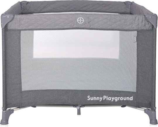 Lorelli Sunny Park with Mattress Cool Grey Star 100x100cm