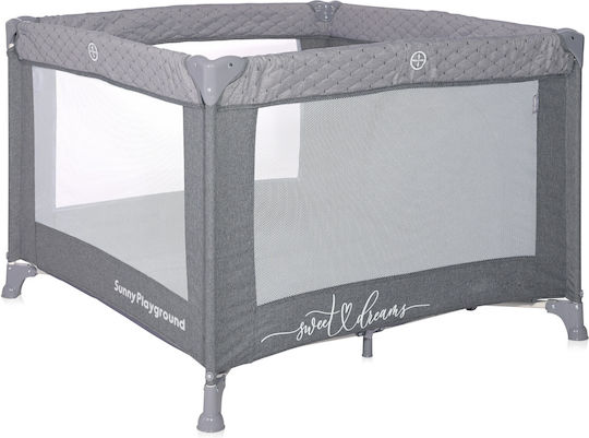 Lorelli Sunny Park with Mattress Cool Grey Star 100x100cm