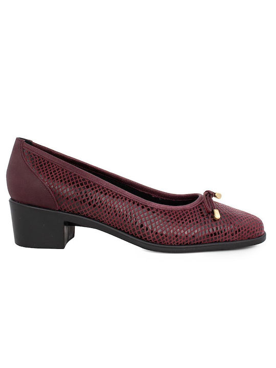 Castor Anatomic Piele Mocasini dama în culoarea Burgundy