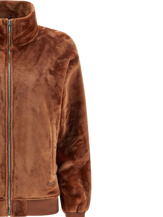 Long Women's Cardigan Brown