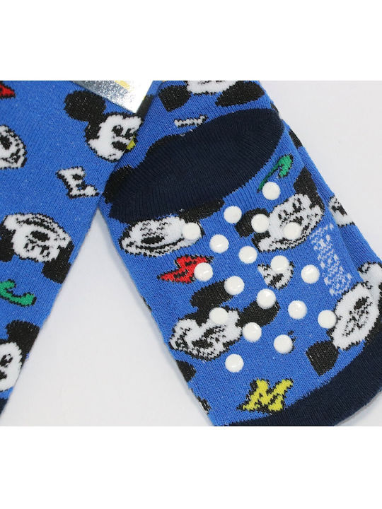 Disney Boys Knee-High Non-Slip Socks Blue