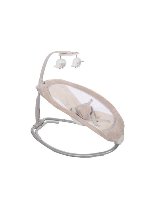 Bo Jungle Electric Baby Relax B-Rocker Moby with Music and Vibration Beige for Child up to 9kg