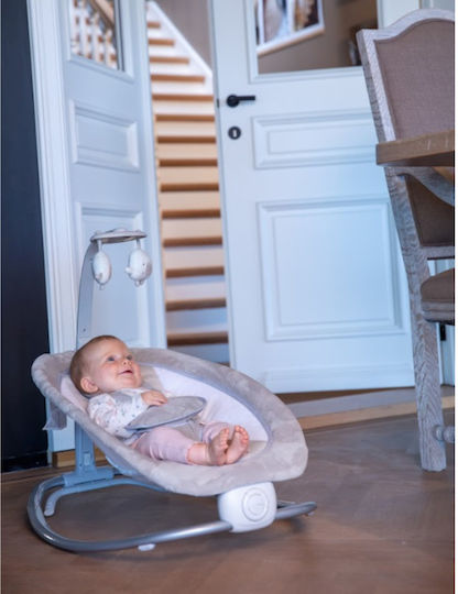 Bo Jungle Electric Baby Relax B-Rocker Moby with Music and Vibration Beige for Child up to 9kg