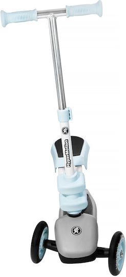 HyperMotion Kinderroller 3 in 1 3-Rad mit Sitz Hellblau
