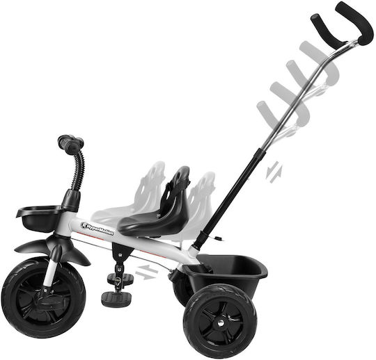 HyperMotion Kids Tricycle Bicycle TOBI Vector with Storage Space & Parental Handle for 12+ Months Gray
