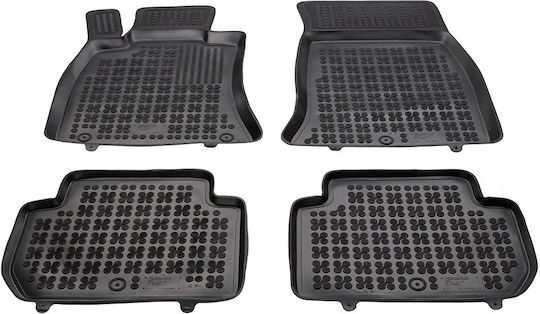 Rezaw Plast Set of Front and Rear Mats 4pcs Tray Type for Kia Stinger 2017-2022 Black
