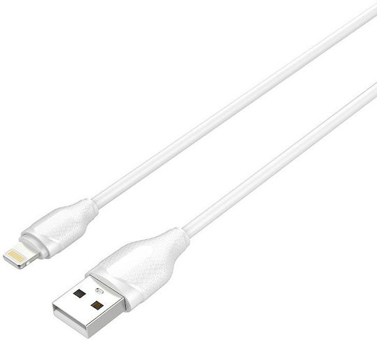 Ldnio LS371 Regular USB-A la Cablu Lightning Alb 1m