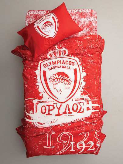 Palamaiki Velvet Blanket Olympiacos Red 155x215cm