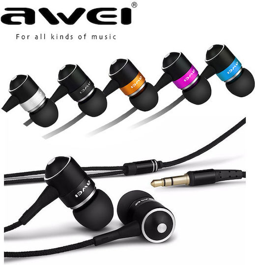 Awei Q3i In-Ear Freihändig Kopfhörer mit Stecker 3.5mm Silber