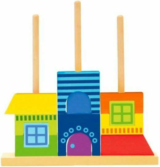 Woody Toys Blocks Colorful House Wooden 27pcs