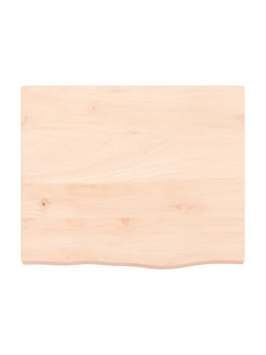 vidaXL Rectangular Office Desk Surface made of Solid Wood Raw 60x50x4cm 3156285 1pcs