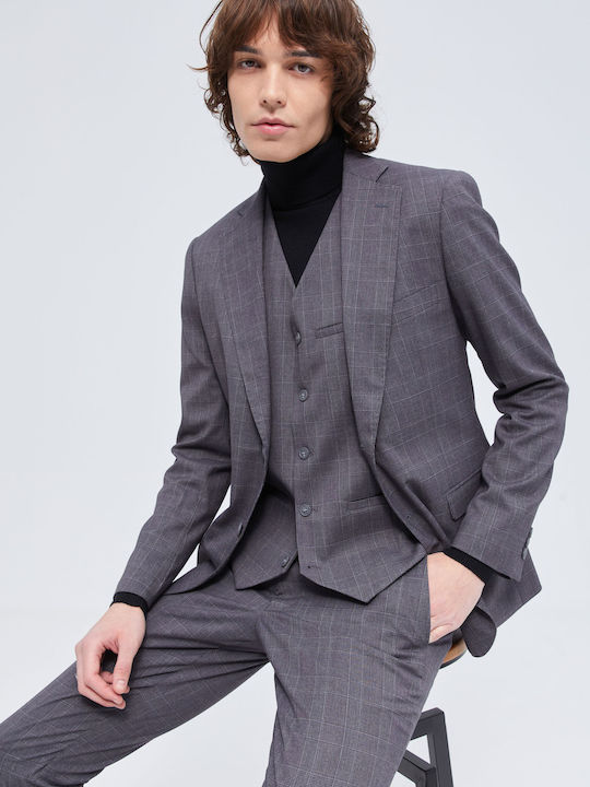 Men's Vest Slim Fit Gray