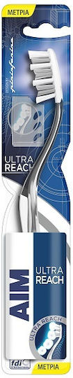 AIM Ultra Reach Manual Toothbrush Medium Light Blue 1pcs