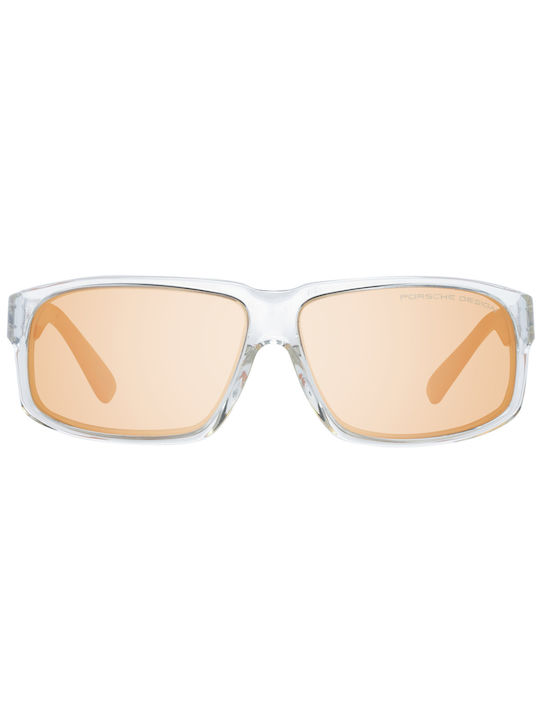 Porsche Design Sonnenbrillen mit Transparent Rahmen und Orange Linse P8908 D