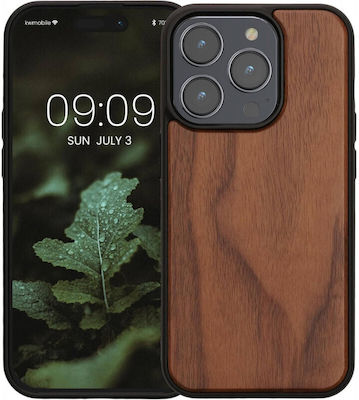 KWmobile Φυσικό Wooden Back Cover Brown (iPhone 15 Pro)