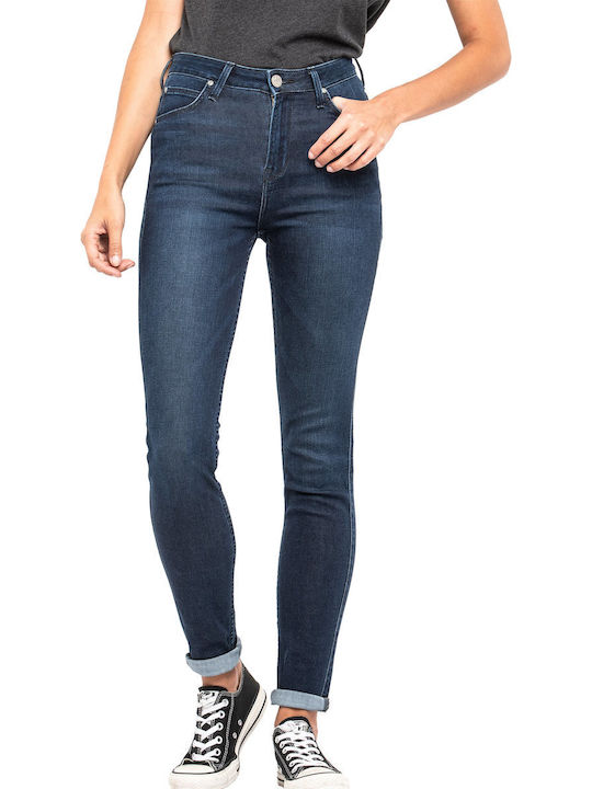 Lee Scarlett High Skinny Hoch tailliert Damenjeanshose mit Rissen in Enger Passform